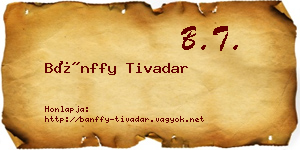 Bánffy Tivadar névjegykártya